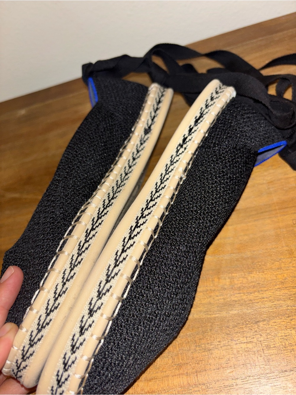 Rothy's The Espadrille Black Lace Up Shoes Excellent - Picture 6 of 7